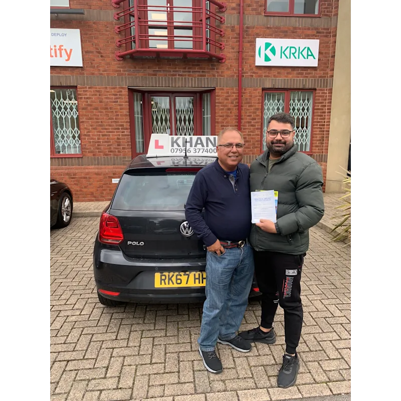 Confident new driver after passing driving test in Slough area
