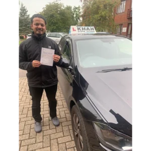 Confident new driver after passing driving test in Slough area
