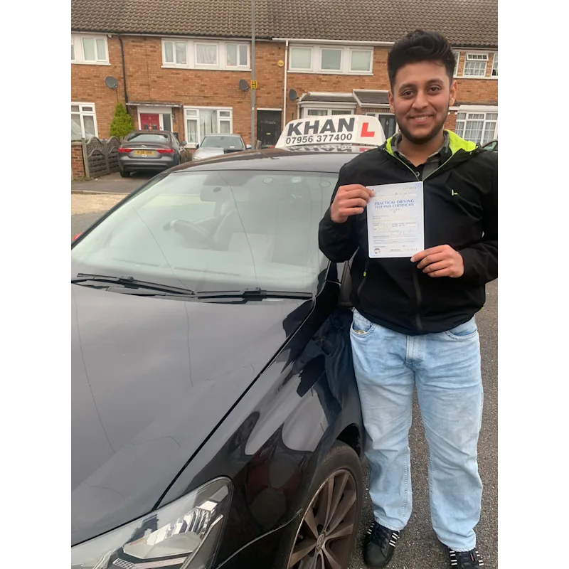 Driving test success with Khan School of Motoring learner car