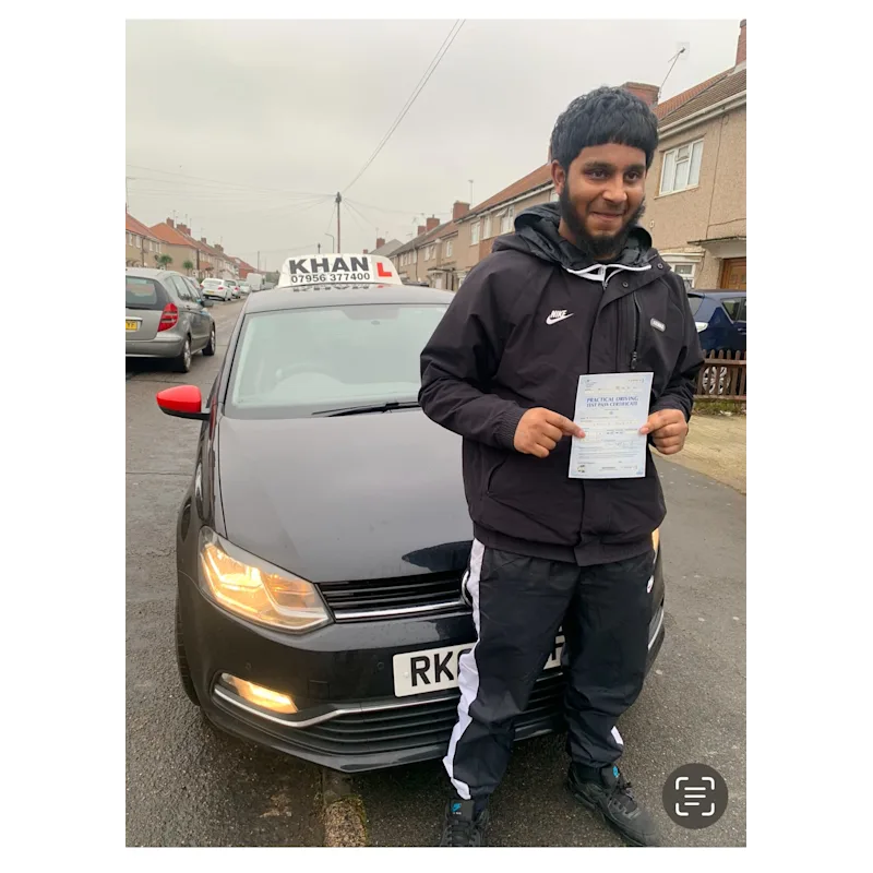 Driving test success with Khan School of Motoring learner car