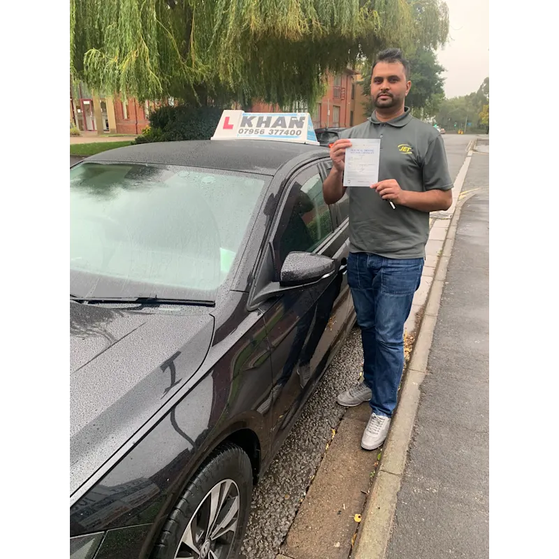 Confident new driver after passing driving test in Slough area