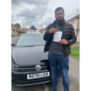 Confident new driver after passing driving test in Slough area