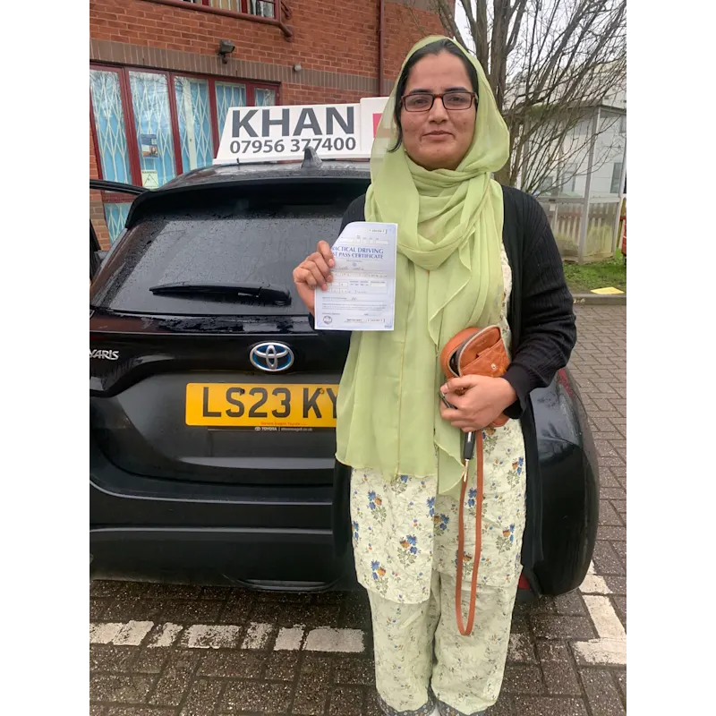 Driving test success with Khan School of Motoring learner car