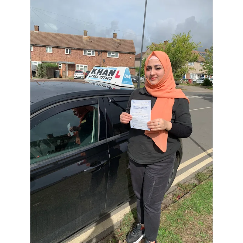 Confident new driver after passing driving test in Slough area