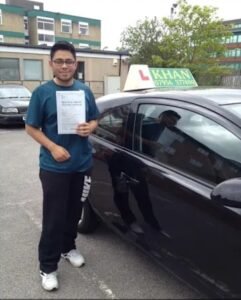 Confident new driver after passing driving test in Slough area