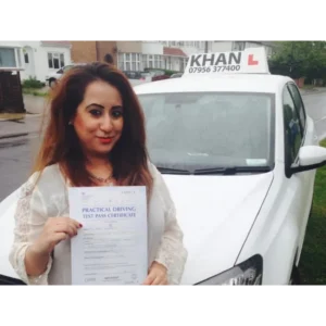 Confident new driver after passing driving test in Slough area