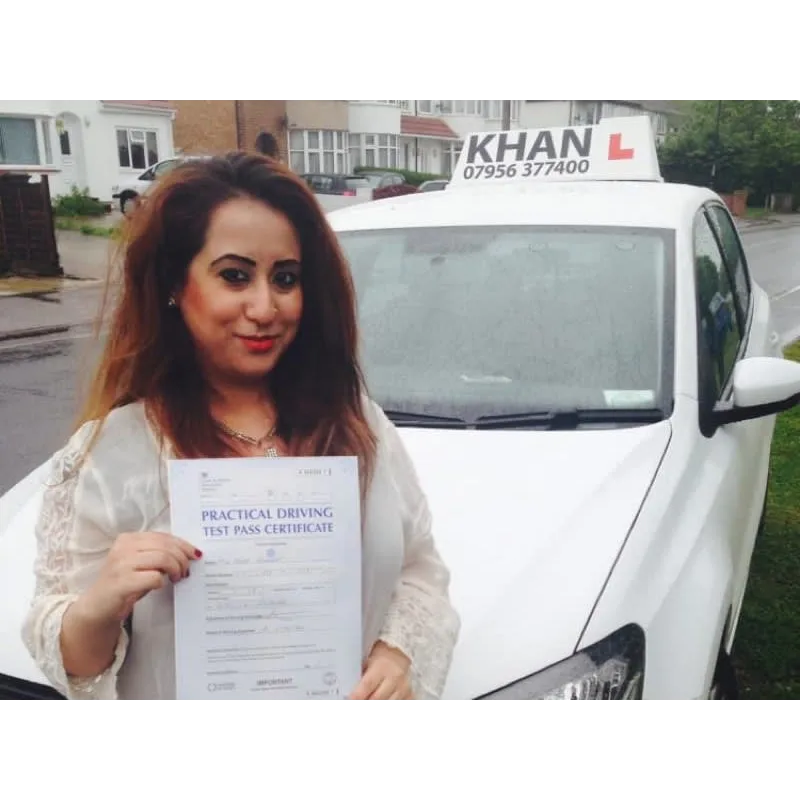 Confident new driver after passing driving test in Slough area